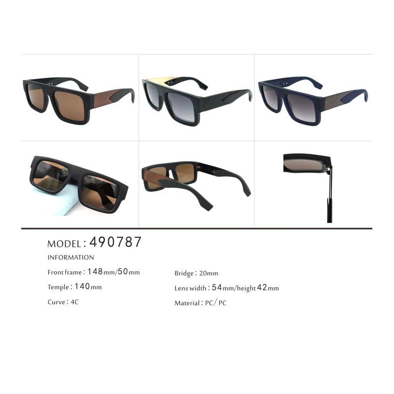 Top Straight Mens Womens Rectangle Vintage Retro Sunglasses 490787 2